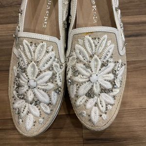 Donald J. Pliner Finni Womens Embellished Espadrille Slip-On Sneakers